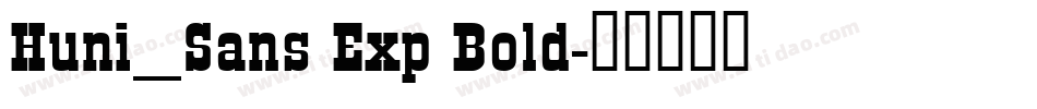 Huni_Sans Exp Bold字体转换